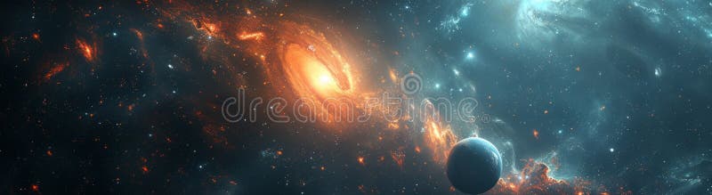 Beautiful photos of space with planets of the solar system royalty free stock photo