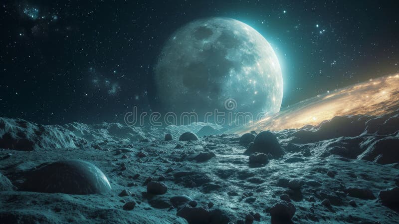 Beautiful photos of space with planets of the solar system stock image