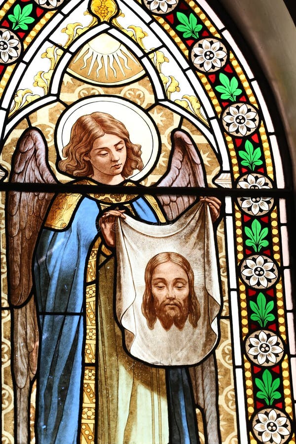 A beautiful stained glass in St.Alfonso de Liguori`s church, Rome stock images A beautiful stained glass in St.Alfonso de Liguori`s church, Rome stock images