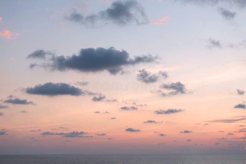 Beautiful pink color clouds on the sky. royalty free stock image