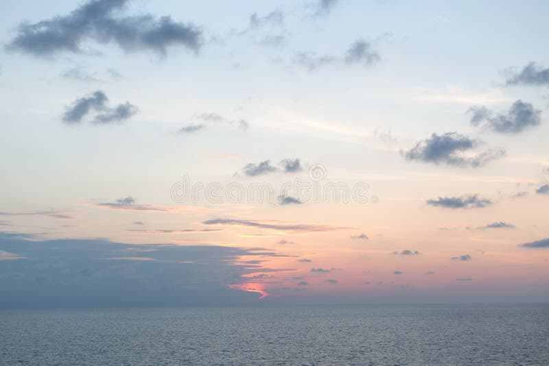 Beautiful pink color clouds on the sky. stock photos