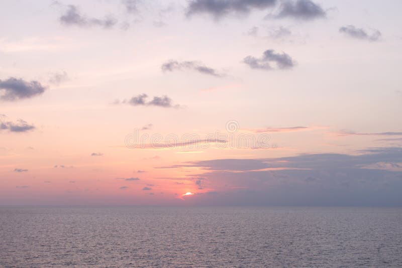 Beautiful pink color clouds on the sky. stock photography