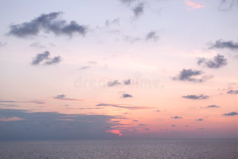 Beautiful pink color clouds on the sky. royalty free stock photo
