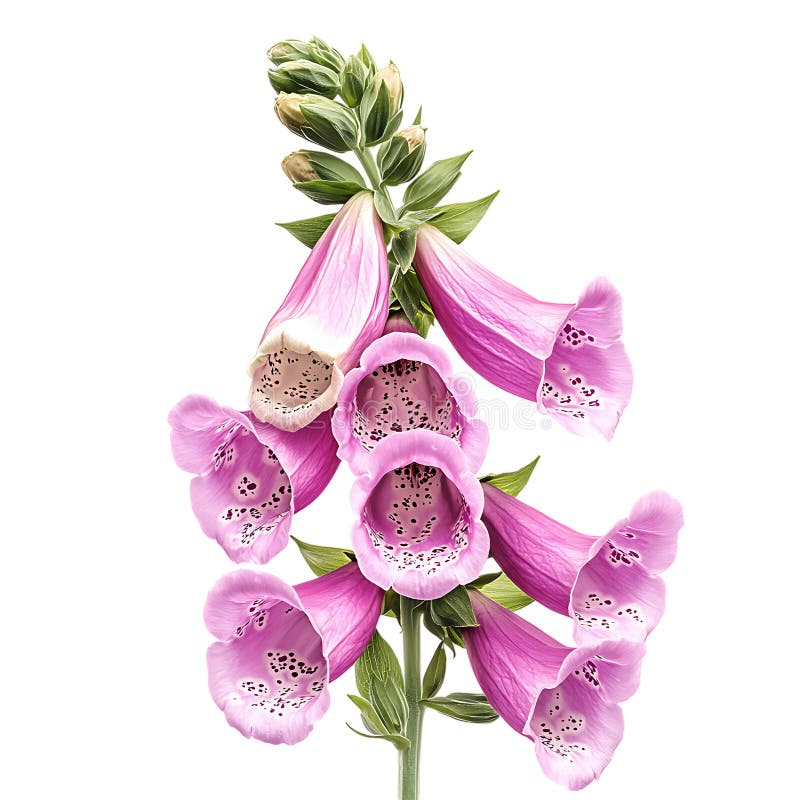 Beautiful Pink Foxglove Flower Image royalty free illustration
