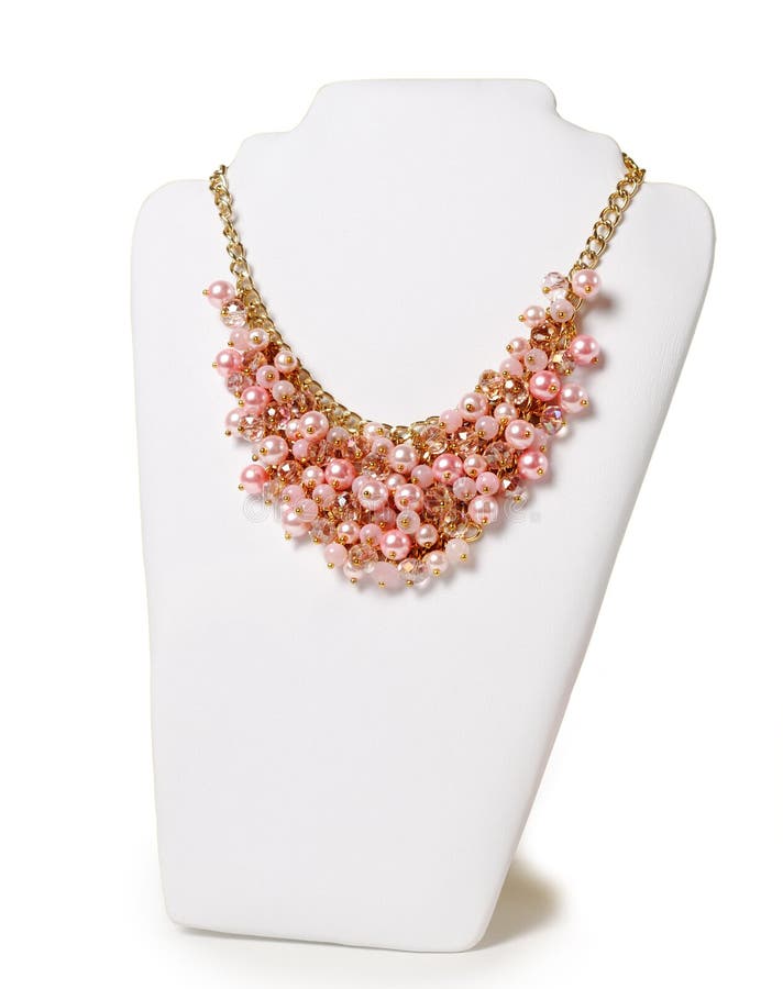 Beautiful Pink Necklace On A Mannequin Stock Image Image of elegance