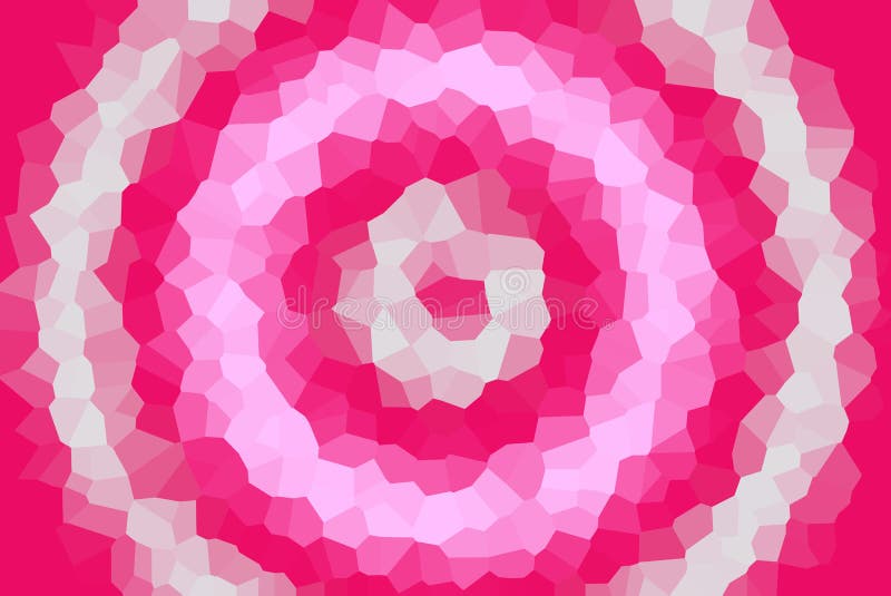 Beautiful Pink & White Circular Smooth Low Poly Gradient Crystallize Background Vector Illustration royalty free illustration