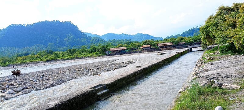 A beautiful place of Bogamati, with beautiful houses stock image