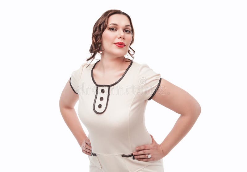 Beautiful Plus Size Woman Posing Stock Photo - Image of lady, face