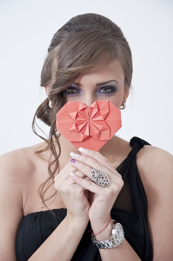 Beautiful portrait of a girl in prom dress