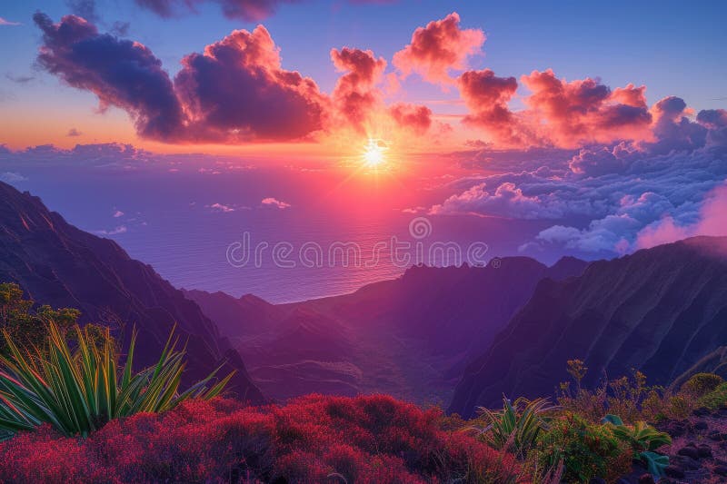 Sunsets and Sunrises All Over the World Stock Illustration ...