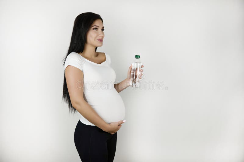 brunette and her bottle