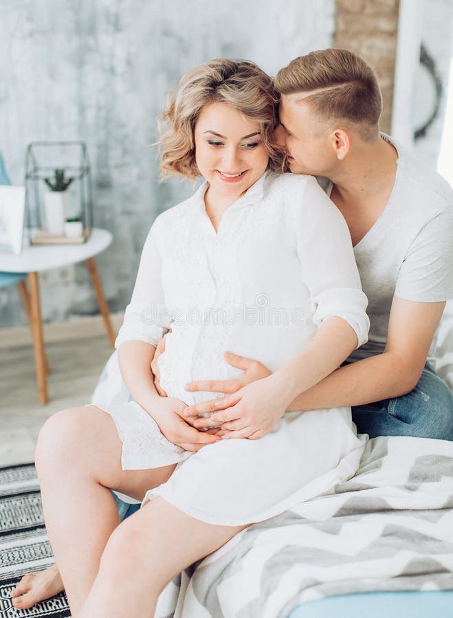 Beautiful Pregnant Woman And Her Husband Stock Image Image Of Girl 