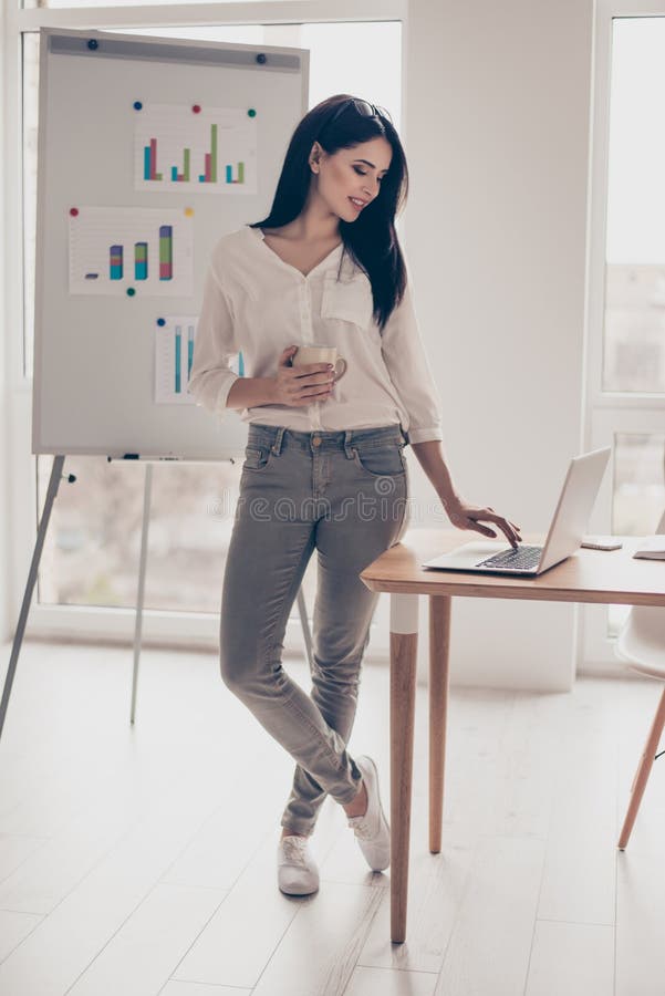 Beautiful pretty young business woman in a coffee break working stock photos Beautiful pretty young business woman in a coffee break working stock photos