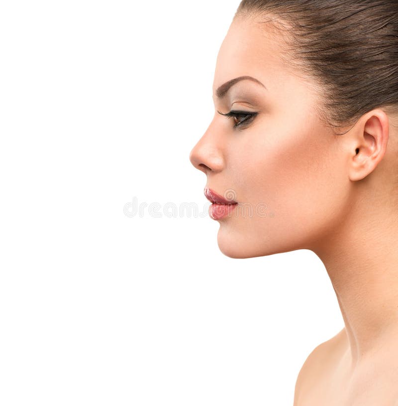 Beautiful Profile Face Of Young Woman Stock Image - Image of attractive