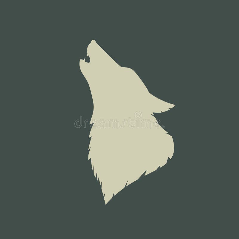 howling wolf silhouette