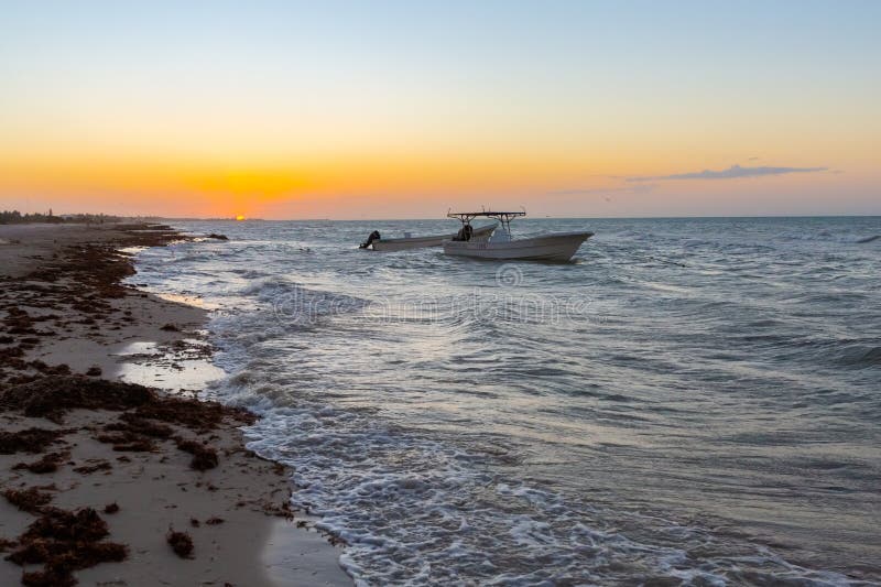 Beautiful Progreso Beach in Mexico Stock Photo Image of mexican