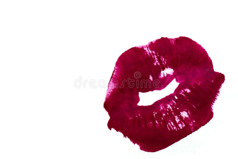 Purple lips on a white background close-up. Purple lips on a white background close-up.
