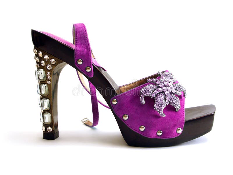 Beautiful purple woman shoes