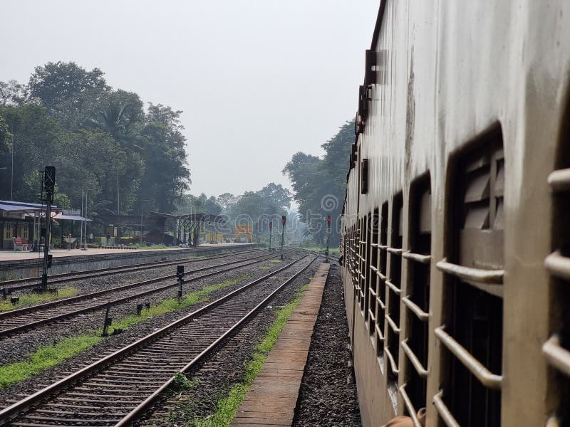 Beautiful Railway Station in Kerala, India. Stock Image Image of