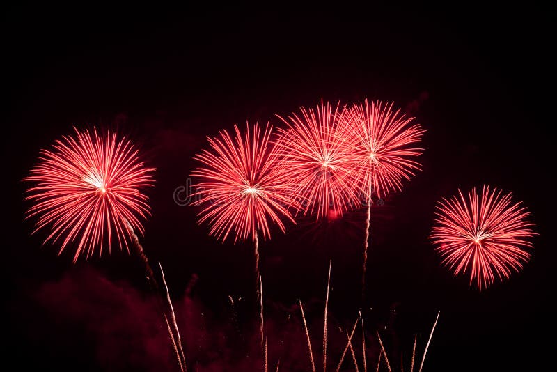 Beautiful red firework stock image. Image of celebrate 49195835