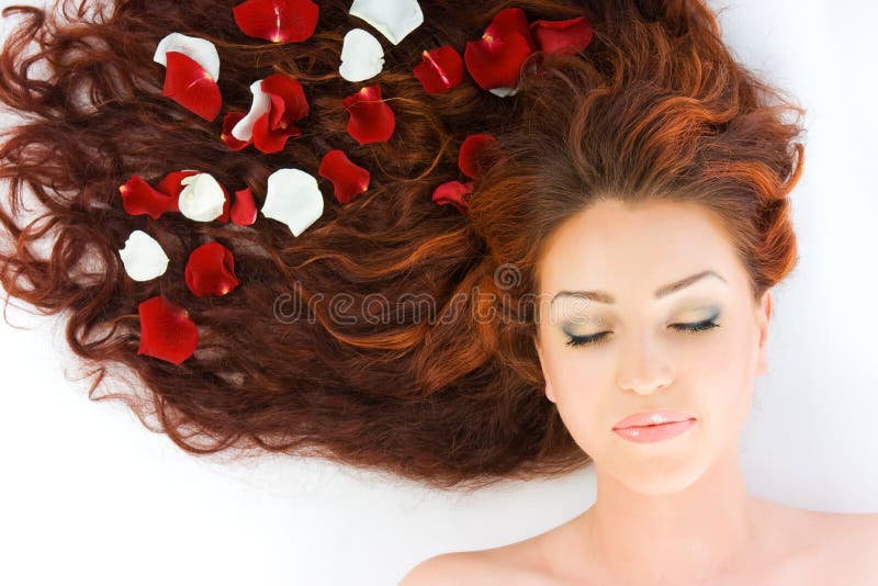 Beautiful red-haired woman