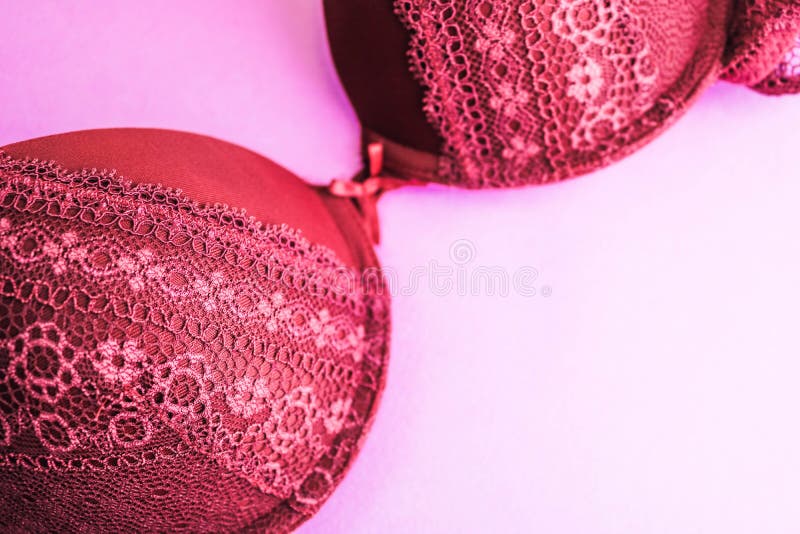 Beautiful Red Lace Female Secular Gentle Bra, Underwear and Copy