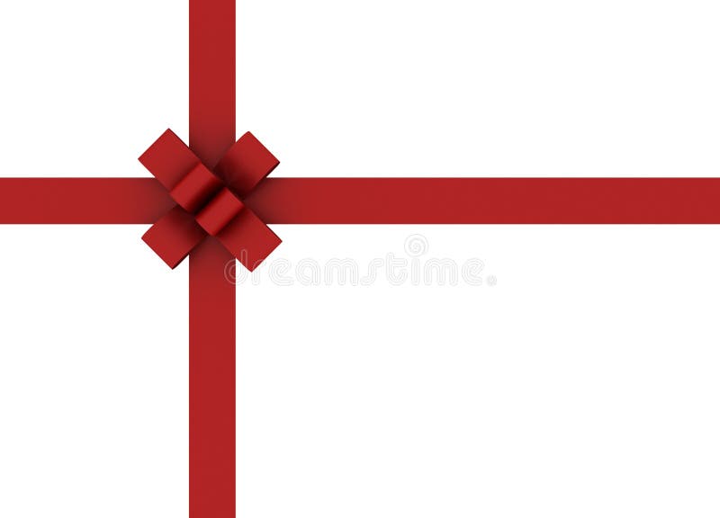 Beautiful Red ribbon and bow isolated on white royalty free illustration