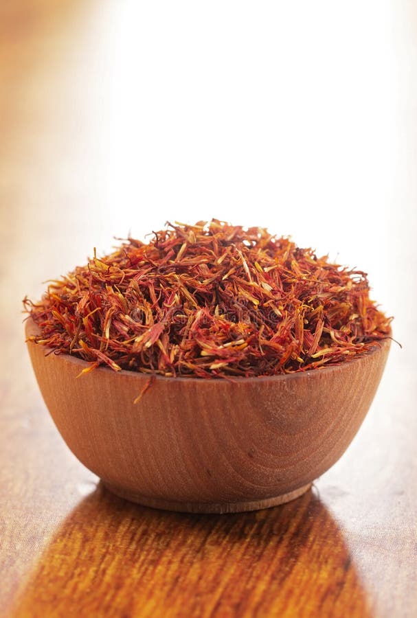 Beautiful Red Spice of the Saffron Flower Stock Image Image of