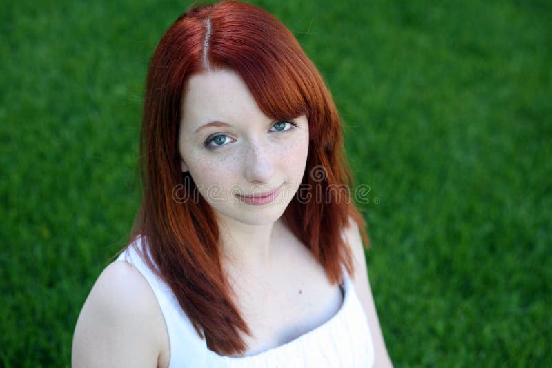 Beautiful Redhead Teen With Freckles Stock Photo Ima