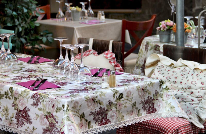 Beautiful restaurant table in Provence
