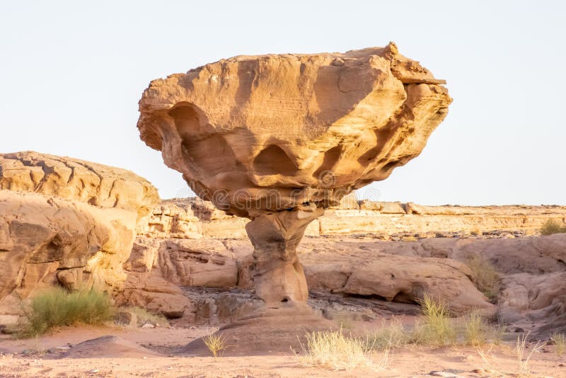 Beautiful Rock Alone in the Saudi Arabia Desert