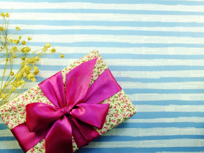 Beautiful Romantic Gift Box with Dried Flowers Top View Stock Image Image of holiday, floral