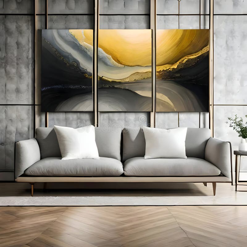 Beautiful room interior - image royalty free illustration.