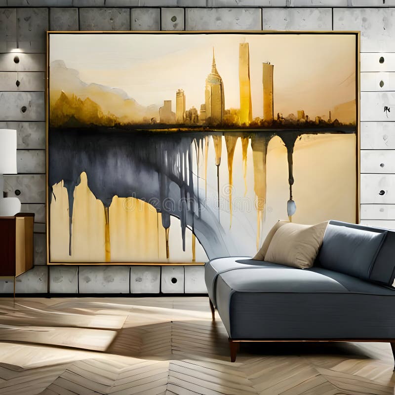 Beautiful room interior - image vector illustration.