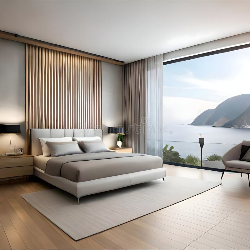 Beautiful room interior - image vector illustration.