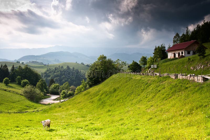 Beautiful rural landscape from Romania