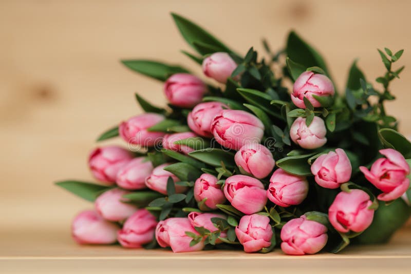 Beautiful Rustic Background With Pink Tulips Colorful Card For Mothers Day Birthday International Women S Day March 8 Stock Image Image Of Bright Colorful 110273687