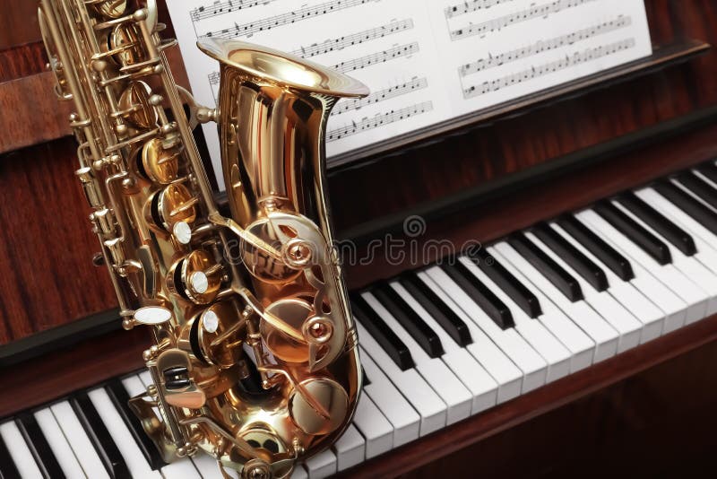 Beautiful saxophone player stock photo. Image of model 17516660