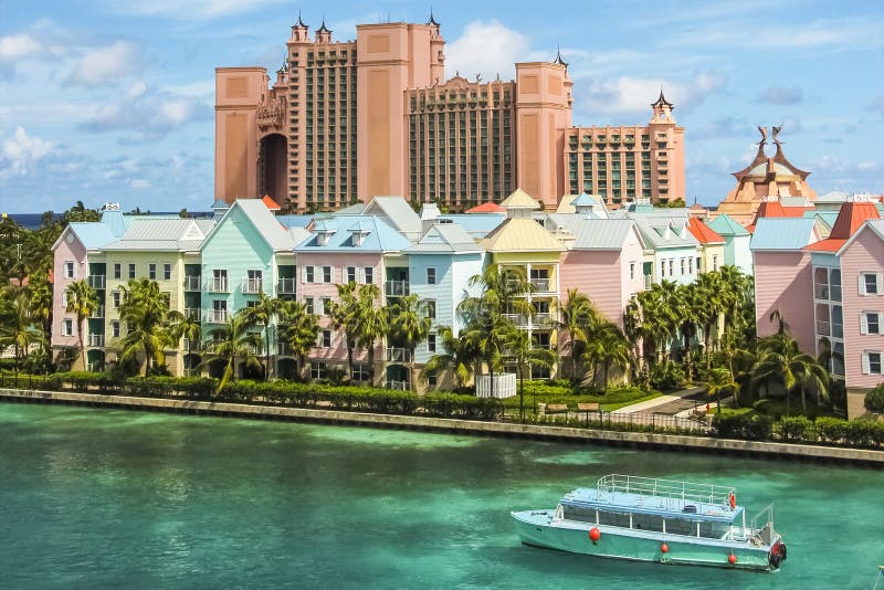 Beautiful Scene of Colorful Houses in Nassau, Bahamas Stock Image ...