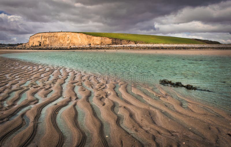 Beautiful Scenery of Sand Texture at Silverstrand Beach in Galway