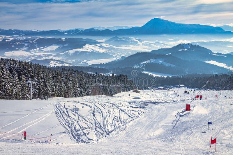 Beautiful scenery of the snowy winter landscape