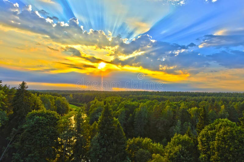 Beautiful scenery of sunset at the end of summer royalty free stock images Beautiful scenery of sunset at the end of summer royalty free stock images