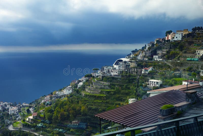 Beautiful scenic of mediterranean sea at ravello town view point south italy. Beautiful scenic of mediterranean sea at ravello town view point south italy royalty free stock photo Beautiful scenic of mediterranean sea at ravello town view point south italy. Beautiful scenic of mediterranean sea at ravello town view point south italy royalty free stock photo
