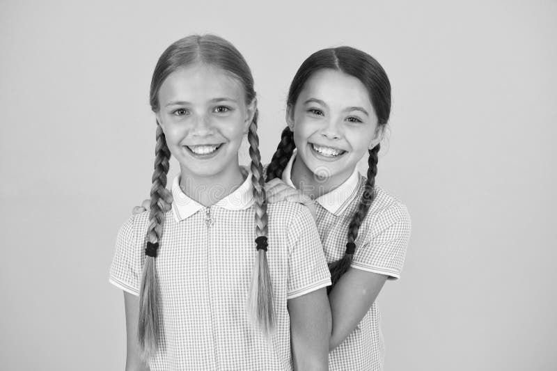 Beautiful Schoolgirls Back To School Concept Cute Schoolgirls