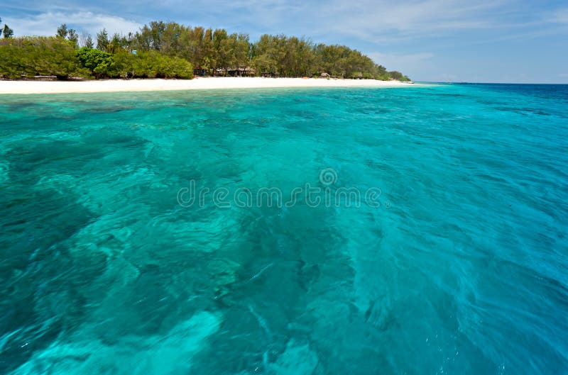 Beautiful sea at Gili Meno, Indonesia.