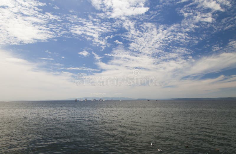 Beautiful sea look stock photography