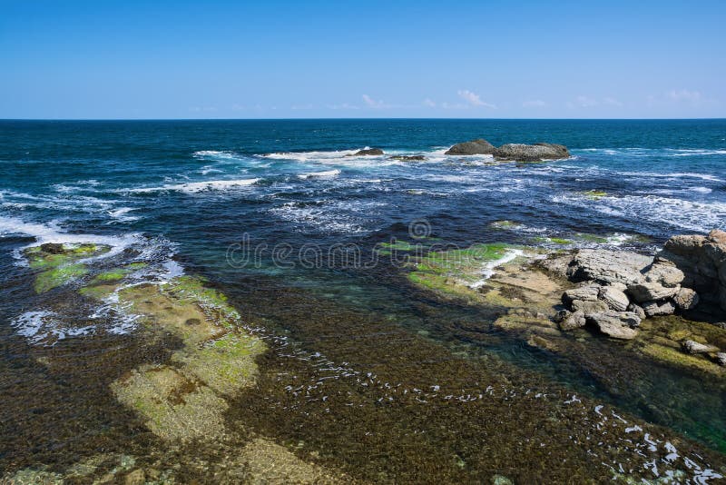 Beautiful seascape of the Black Sea coast near Tsarevo, Bulgaria. Arapya bay