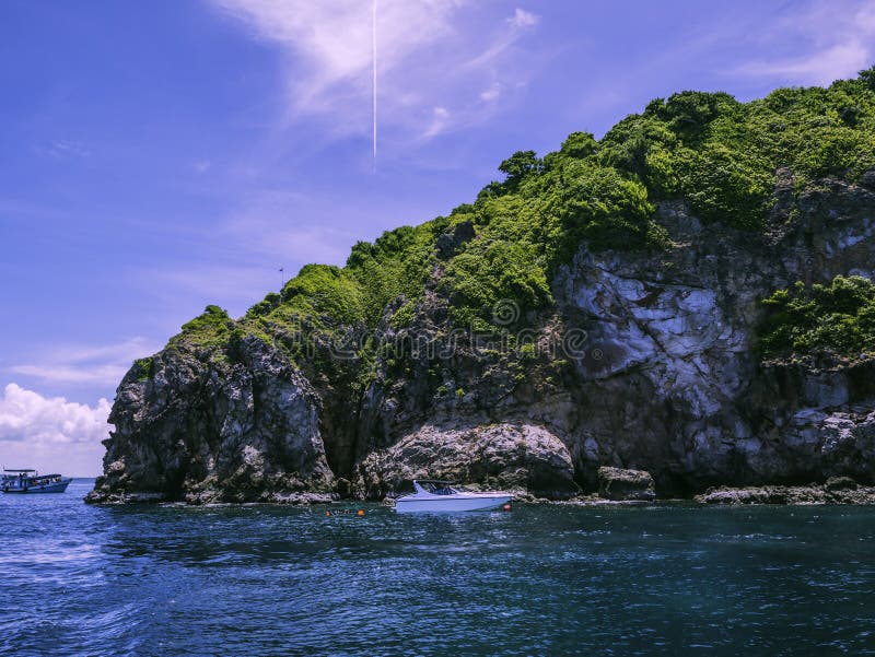 Beautiful Seascape with Koh Talu Island Rayong City Stock Image - Image ...