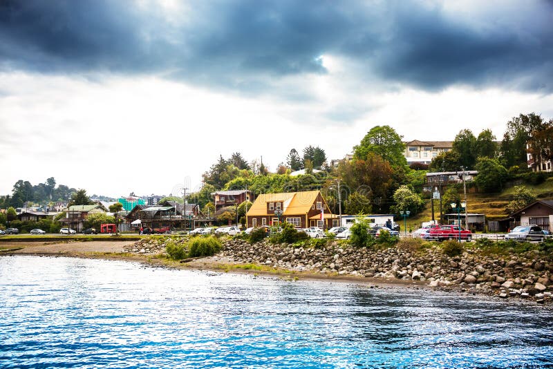 Beautiful seaside with houses