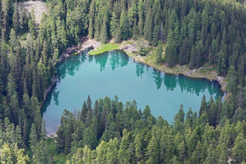 Beautiful secluded mountain lake